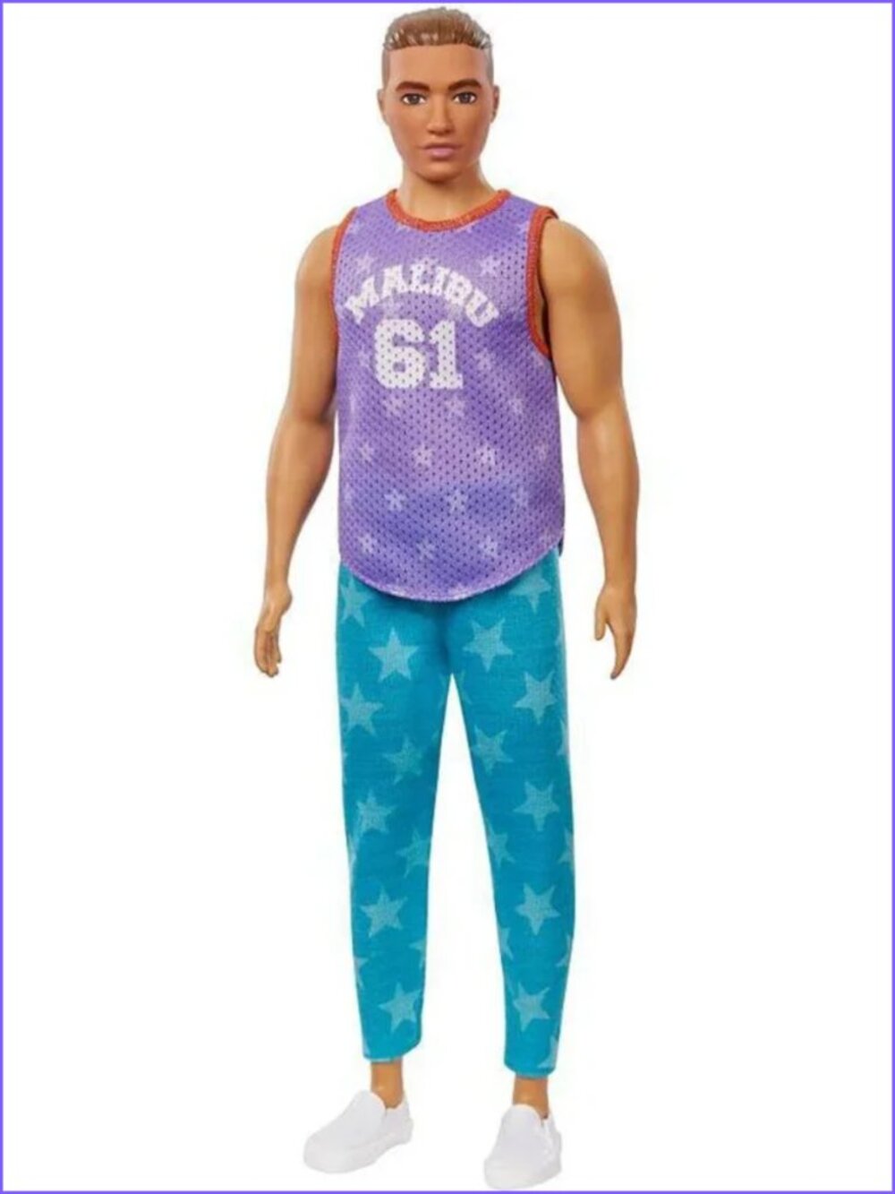 Barbie Ken Fashionistas Doll #163 wearing Purple “Malibu” Top New  In Box